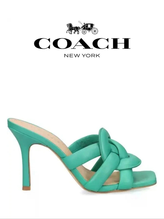 Coach Shoes - Coach Kellie Leather Sandal Bright Green 6.5 B (M)